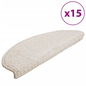 vidaXL Prostirke za stepenice 15 kom 65x21x4 cm Bijele poluokrugle velike