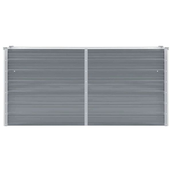 vidaXL Povišena vrtna sadilica od pocinčanog čelika 160x40x77 cm siva