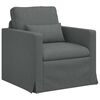 vidaXL Sofa 2 pcs Tamno siva