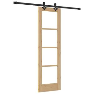 vidaXL Klizna vrata ORKDAL Prirodna i crna 61 x 198,5 cm