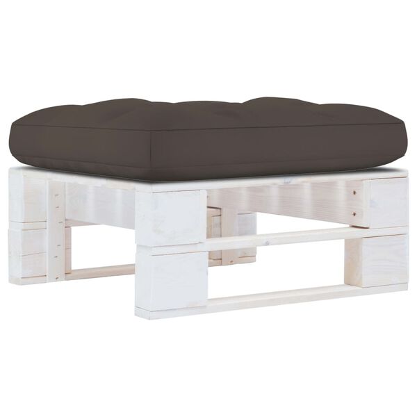 vidaXL Vrtni tabure od paleta od bijelo impregnirane borovine