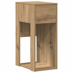 vidaXL Tower stalak za računalo s ladicom boja hrasta 30x44x74 cm