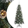 vidaXL Umjetno božićno drvce Zelena 150 cm PVC, plastika i čelik