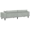 vidaXL Sofa s jastukom Svijetlo siva 250 x 77 x 76 cm Bar&scaron;un