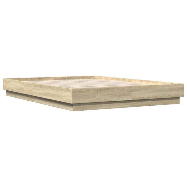 vidaXL Okvir za krevet boja hrasta 150x200 cm konstruirano drvo