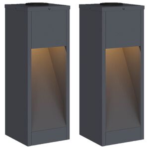 vidaXL Solarna LED svjetiljka za stazu 2 kom. Topla bijela