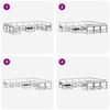vidaXL Set vanjskih sofa s jastukom 11 pcs Prirodna i crna