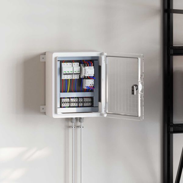 vidaXL Upravljački ormar Siva 30 x 16,5 x 35 cm ABS plastika