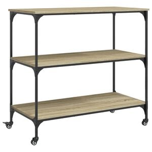 vidaXL Kuhinjska kolica boja hrasta 102 x 50 x 95 cm konstruirano drvo
