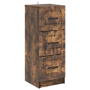 vidaXL Ormar s ladicama Dimljeni hrast 33 x 34,5 x 87 cm