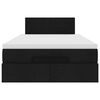 vidaXL Otomanski krevet madracem i LED crna 120x190 cm tkanina