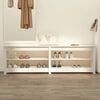 vidaXL Klupa za cipele bijela 160 x 36,5 x 50 cm od masivne borovine