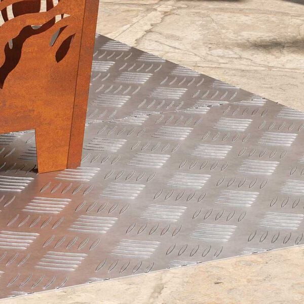 vidaXL Stepenica Pravokutni 2 pcs Srebrno 100 x 50 cm Aluminij