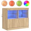 vidaXL Komoda s LED svjetlima boja hrasta sonome 81x37x67 cm