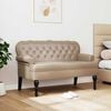 vidaXL Chesterfield klupa Boja cappuccina 119,5 x 64,5 x 75 cm
