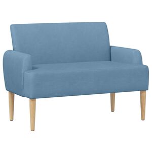 vidaXL Ljubavni kauč s gumbima Plava 116 x 67 x 81 cm Kordura tekstil