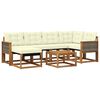 vidaXL Set vanjskih sofa 7 kom. Prirodna i krem