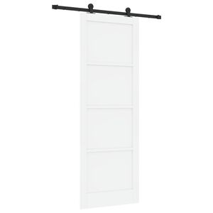 vidaXL Klizna vrata ORKDAL 83 x 232 cm Masivna borovina Bijela