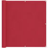 vidaXL Balcony ekran Crvena 110 x 600 cm Oxford tkanina