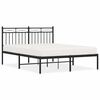 vidaXL Metalni okvir za krevet s uzglavljem crni 135x190 cm