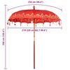 vidaXL Baline&scaron;ki Parasol Crvena 215 x 215 x 260 cm