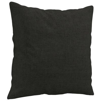 vidaXL Dvosjed s ukrasnim jastucima crni 120 cm od tkanine