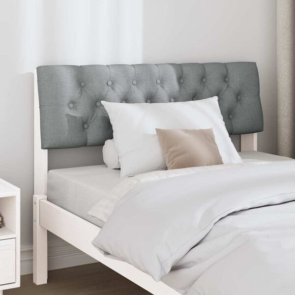 vidaXL Tapecirani uzglavlje Svijetlo siva 100 cm Čvrsto borovo drvo