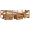 vidaXL Set vanjskih sofa 7 kom. Prirodna Čvrsto drvo akacije