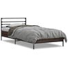 vidaXL Okvir za krevet smeđi hrast 90x190 cm konstruirano drvo i metal