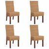 vidaXL Blagovaonske stolice 4 kom smeđe od prirodnog ratana