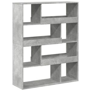 vidaXL Regal za knjige boja betona 100x33x125,5 cm konstruirano drvo