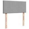 vidaXL Otomanski okvir kreveta s madraca svijetlosivi 90x190cm tkanine