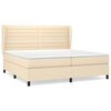 vidaXL Krevet s oprugama i madracem krem 200 x 200 cm od tkanine