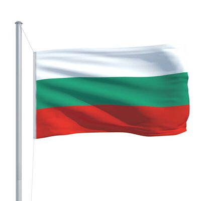 vidaXL Bugarska zastava s aluminijskim stupom 6,2 m