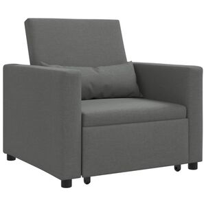 vidaXL Sofa na razvlačenje Singl Tamno siva 90 x 165 x 87 cm tkanina