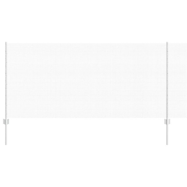 vidaXL Ograda s postovima Srebrno 1 x 25 m Čelik