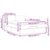 vidaXL Otomanski krevet s madracem krem 140x190cm od tkanine