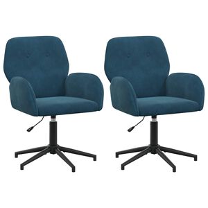 vidaXL Okretne radne stolice 2 kom. 54 x 55 x 90 cm Plava Bar&scaron;un