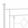 vidaXL Metalni okvir za krevet s uzglavljem bijeli 193x203 cm