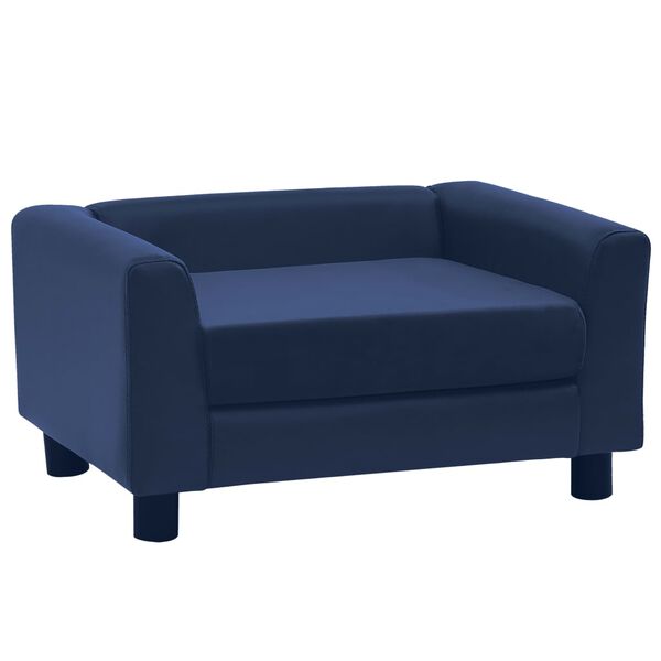 vidaXL Sofa za pse s jastukom plava 60x43x30 cm pli&scaron; i umjetna koža