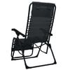 vidaXL Sklopiva ležaljka od tekstilena crna