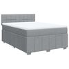 vidaXL Krevet box spring s madracem svjetlosivi 140x200 cm od tkanine