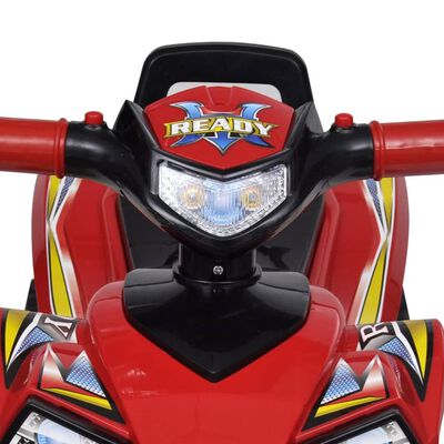 Crveni Dječji Motocikl na 4 Kotača s Zvučnim i Svjetlosnim Efektima