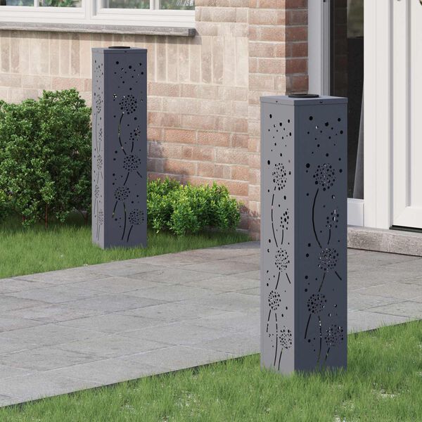 vidaXL Solarna LED svjetlost za stazu 2 pcs Antracit