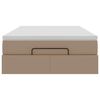 vidaXL Okvir kreveta s madraca cappuccina 120x190 cm od umjetne kože