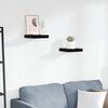 vidaXL Plutajuće zidne police 2 kom sjajne crne 23 x 23,5 x 3,8 cm MDF