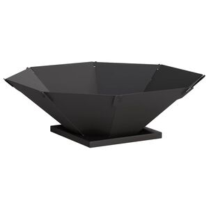 vidaXL Kamin Crna 50 x 50 x 15,5 cm Čelik