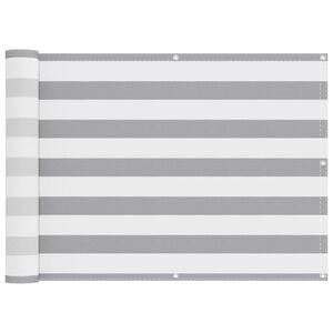vidaXL Balcony ekran Svijetlo siva i bijela. 75 x 200 cm