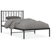 vidaXL Metalni okvir za krevet s uzglavljem crni 100x190 cm