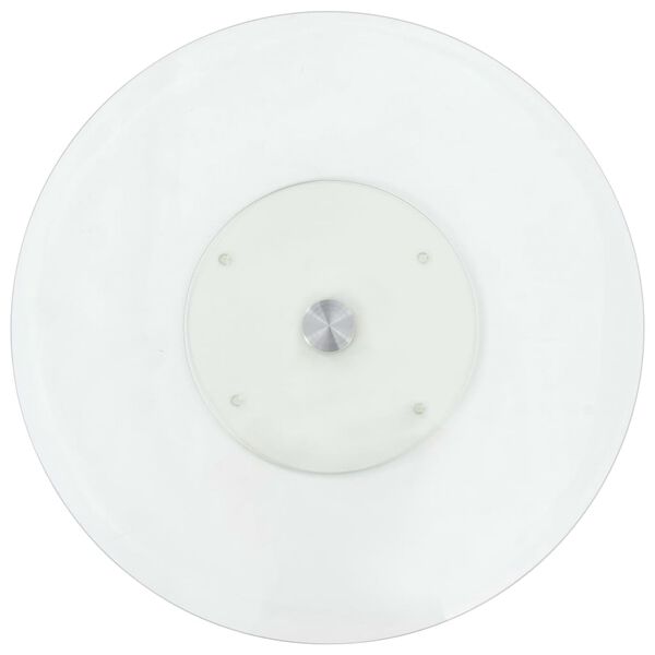 vidaXL Rotirajući pladanj za posluživanje prozirni 60 cm kaljeno staklo